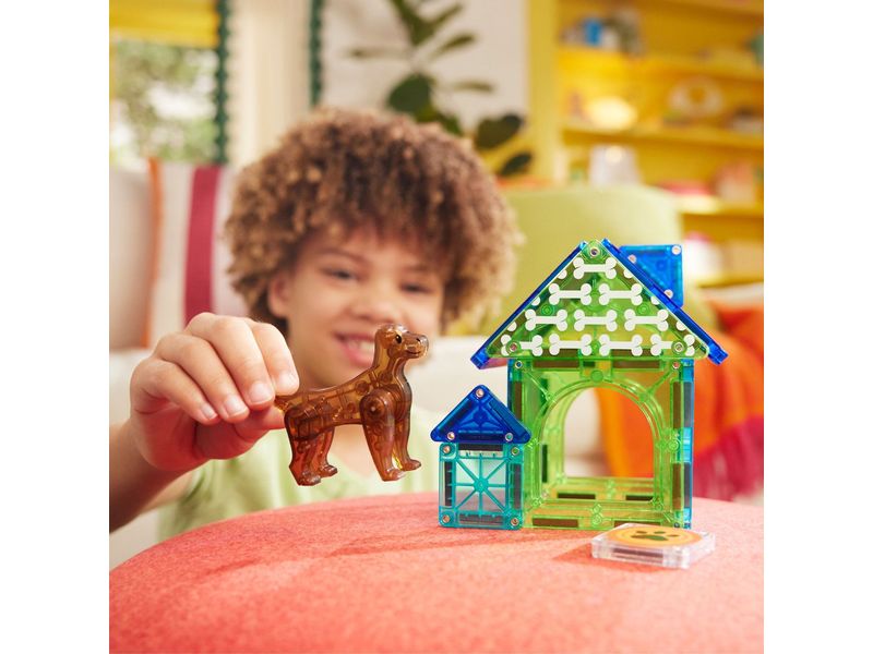 Magna-Tiles Dog House 13 Teile Dog House Bau- und Spielset mit 13 magnetischen Teilen