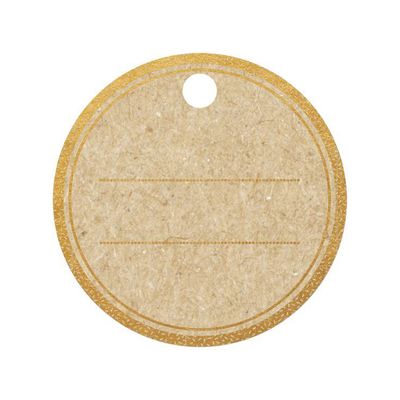 Clairefontaine - 12 Étiquettes cadeau kraft - rond - 8 x 16 cm