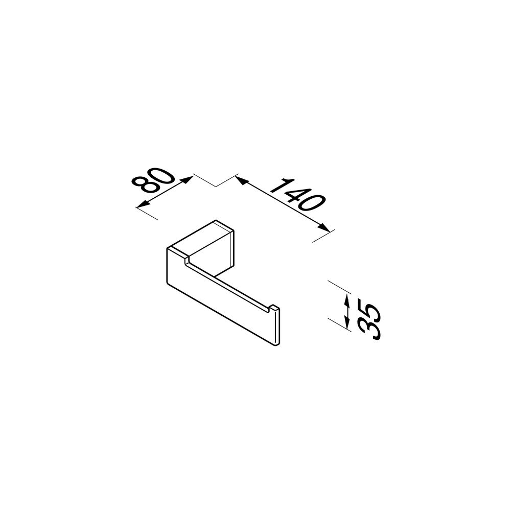 Geesa Modern Art toiletrolhouder zonder klep chroom