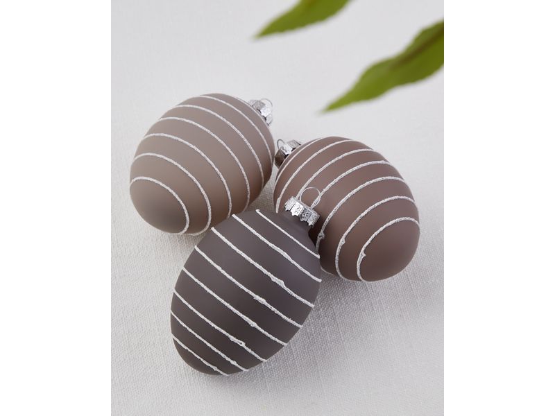 EGLO Aufhänger Fintry 3 Stück, Beige/Crème/Taupe Ostereier zum Aufhängen