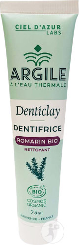 Denticlay Argile À L'Eau Thermale Dentifrice Romarin Bio Nettoyant Tube 75ml