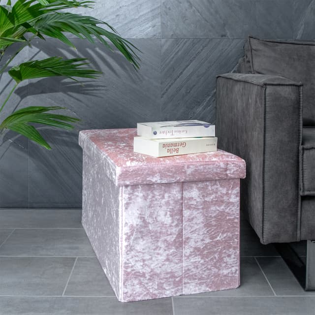 Klapsæde Skammel bænk 76x38x38cm Taburet (pink)