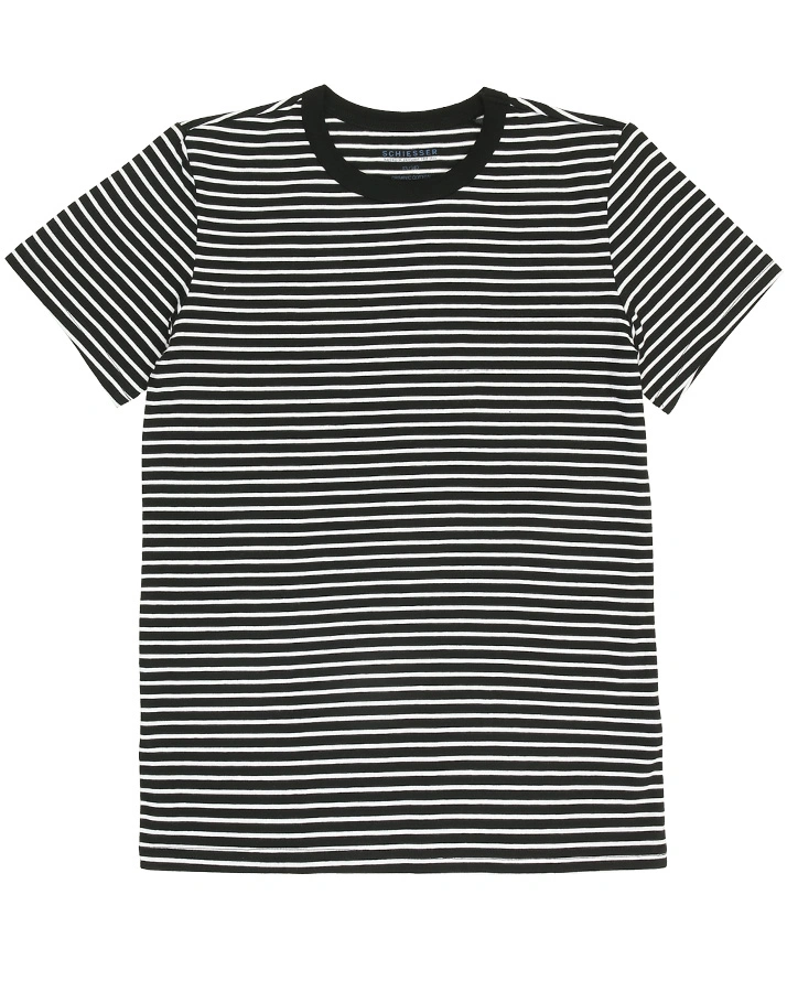 Schlafanzug STRIPES 2-teilig kurz in schwarz