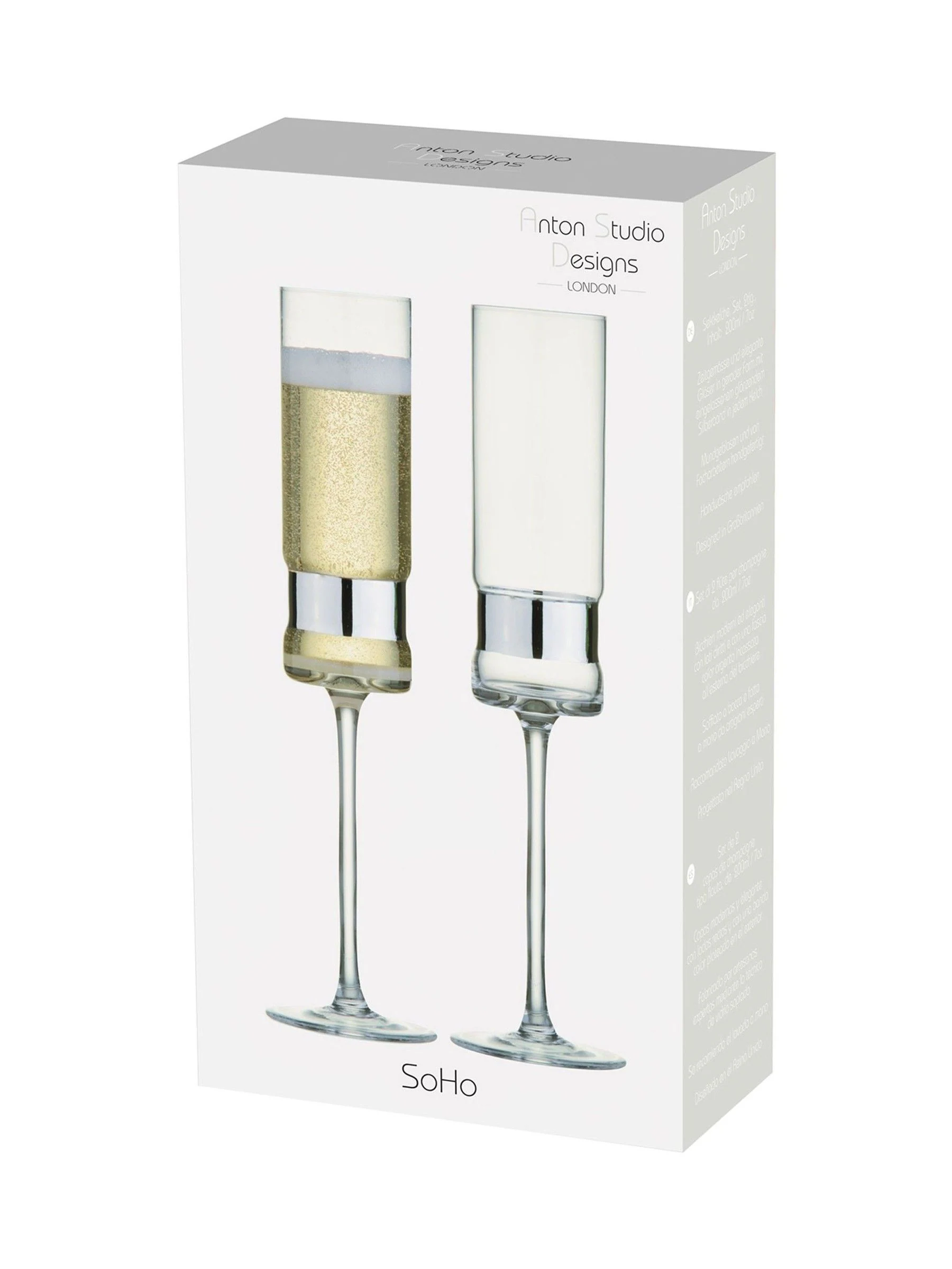Anton Studio Designs Set of 2 SoHo Champagne Flutes
