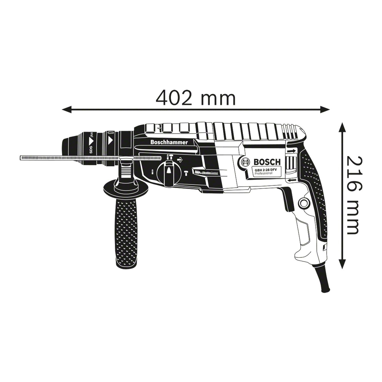 Bosch Professional GBH 2-28 F Combihamer SDS-Plus 3,2J   snelwisselboorkop 880W in L-Boxx - 0611267601