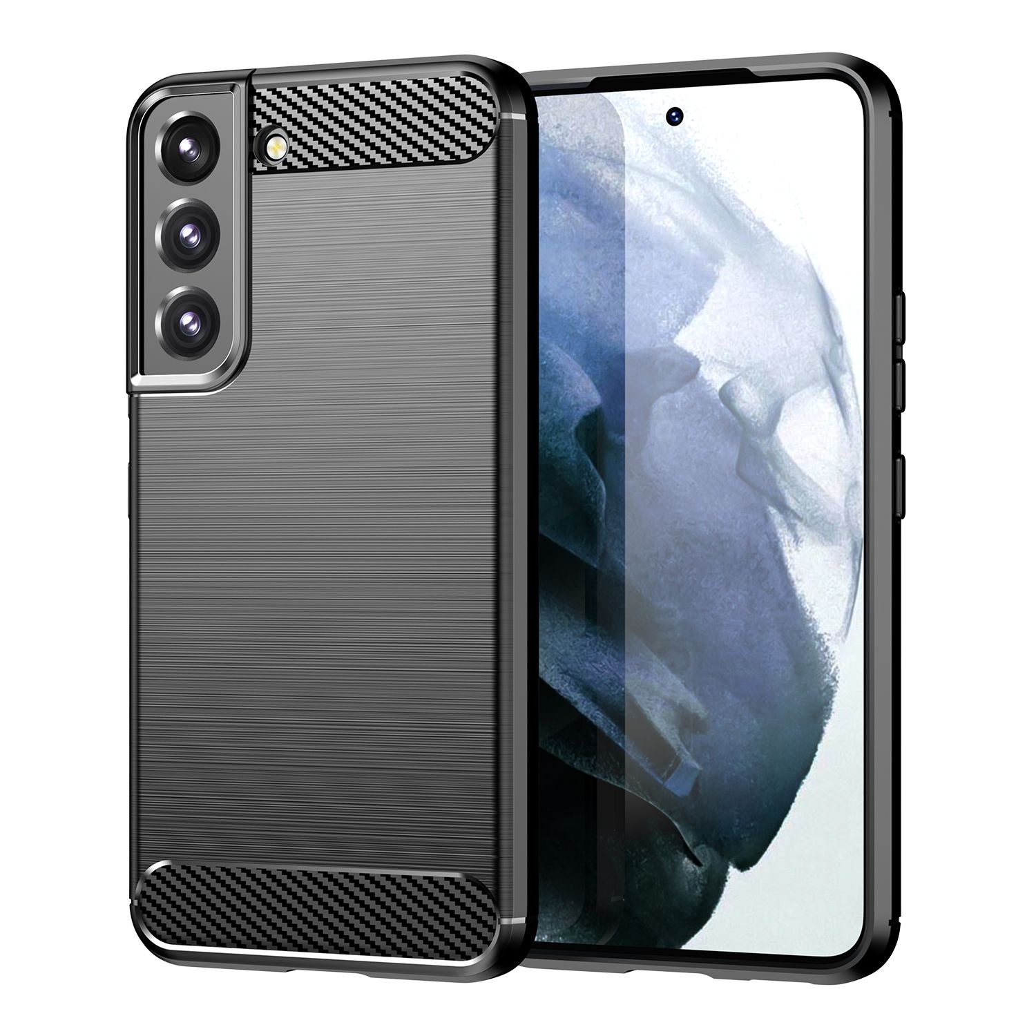 Hülle Handy Schutz für Samsung Galaxy S23 Plus Ultra Case Cover Carbon Optik Neu