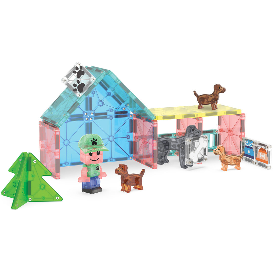 magna-tiles magnetische tegels puppy park - 27st