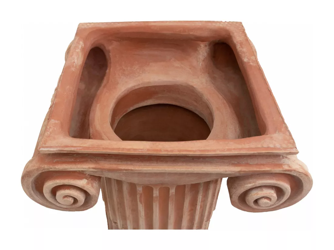BISCOTTINI Vase - Finition terre cuite - Extérieur - Jardin - Présentoir - Décoratif - Porte-plante - Porte-fleurs - Salon - Salle à manger - Chambre - Cuisine- 56x62x260 cm