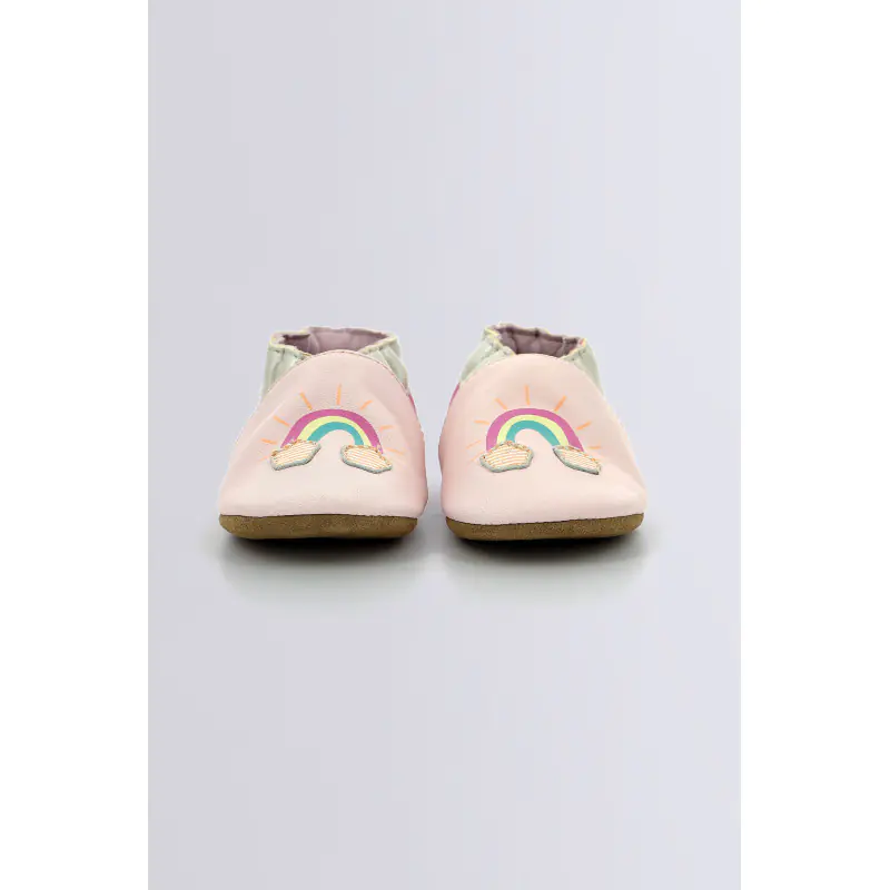 Kickbaby rainbo Rose CHAUSSONS Cuir Bébé