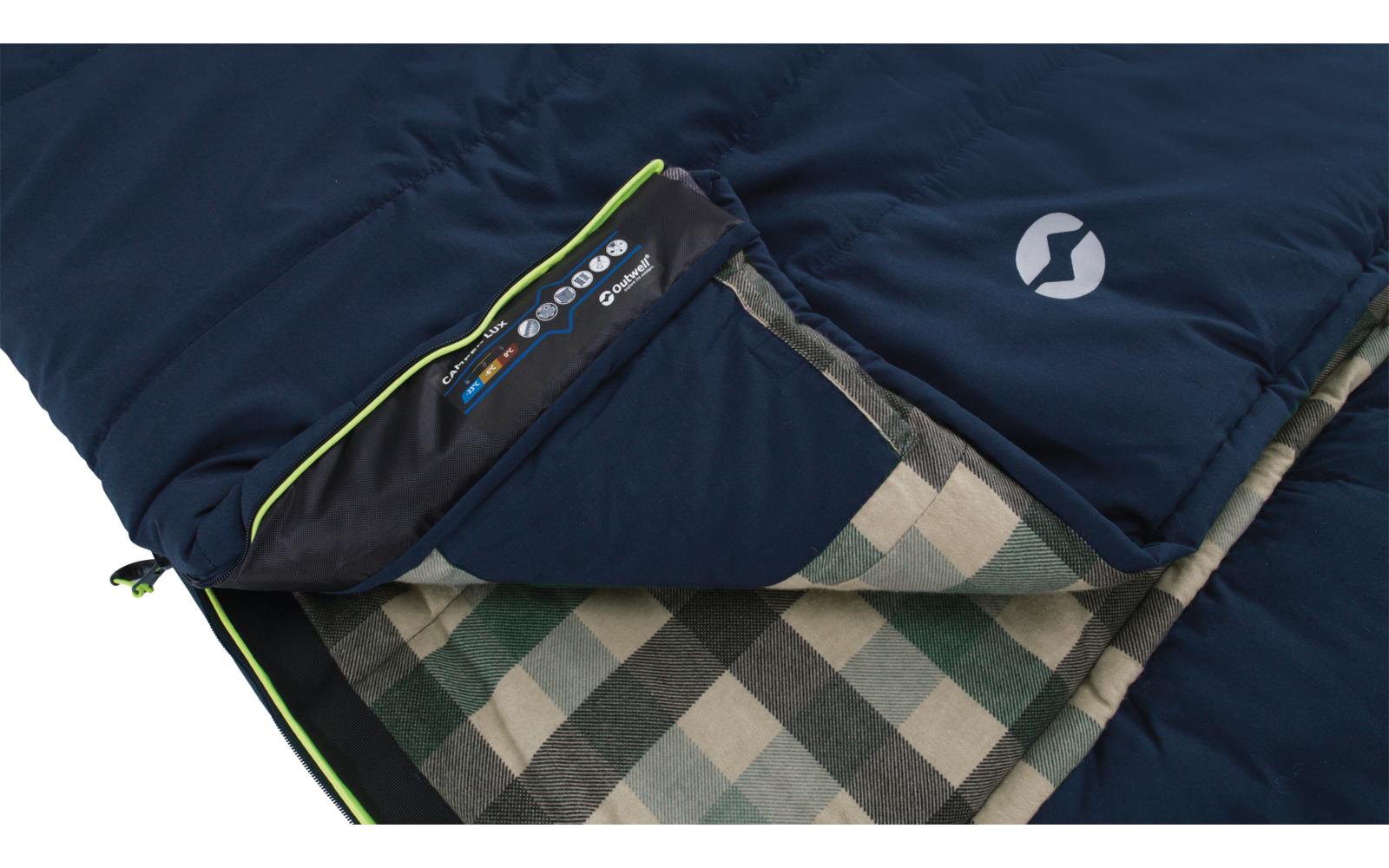 Outwell Camper Lux Deckenschlafsack 235 cm Reißverschluss links