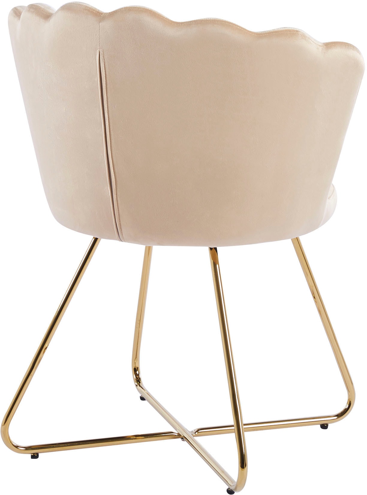 SalesFever Polsterstuhl »Komfortabler Stuhl im eleganten Design« (Set) 2 Stk.Muschel-Design