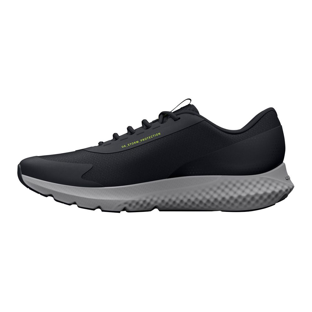 Under Armour UA CHARGED ROGUE 3 STORM - Chaussures running Homme black/jet gray/lime surge