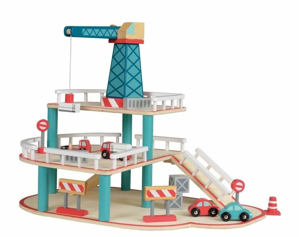 Garage en bois avec grue