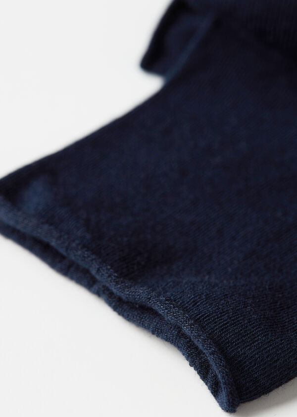 Meias curtas sem costura com cashmere
