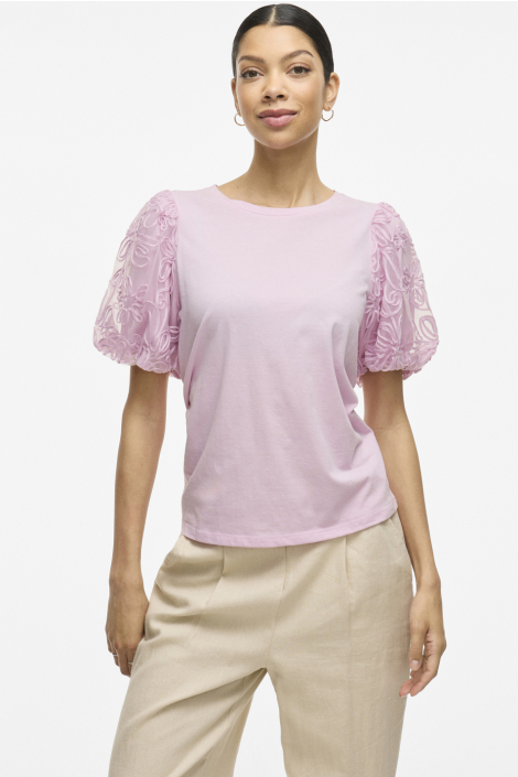 Vila roze dames t-shirt