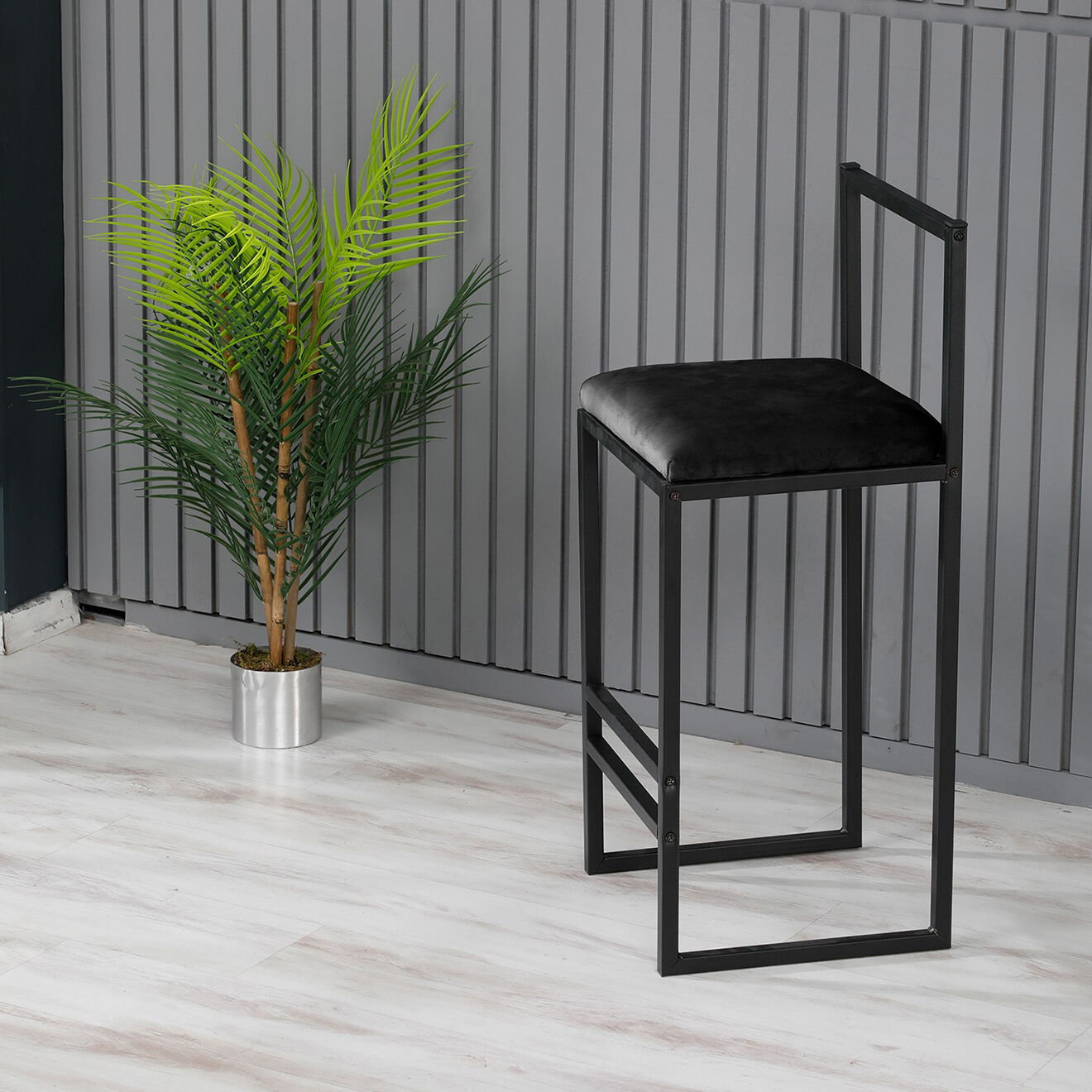 Homitis Chaise haute Nordic noire - 35x80 cm