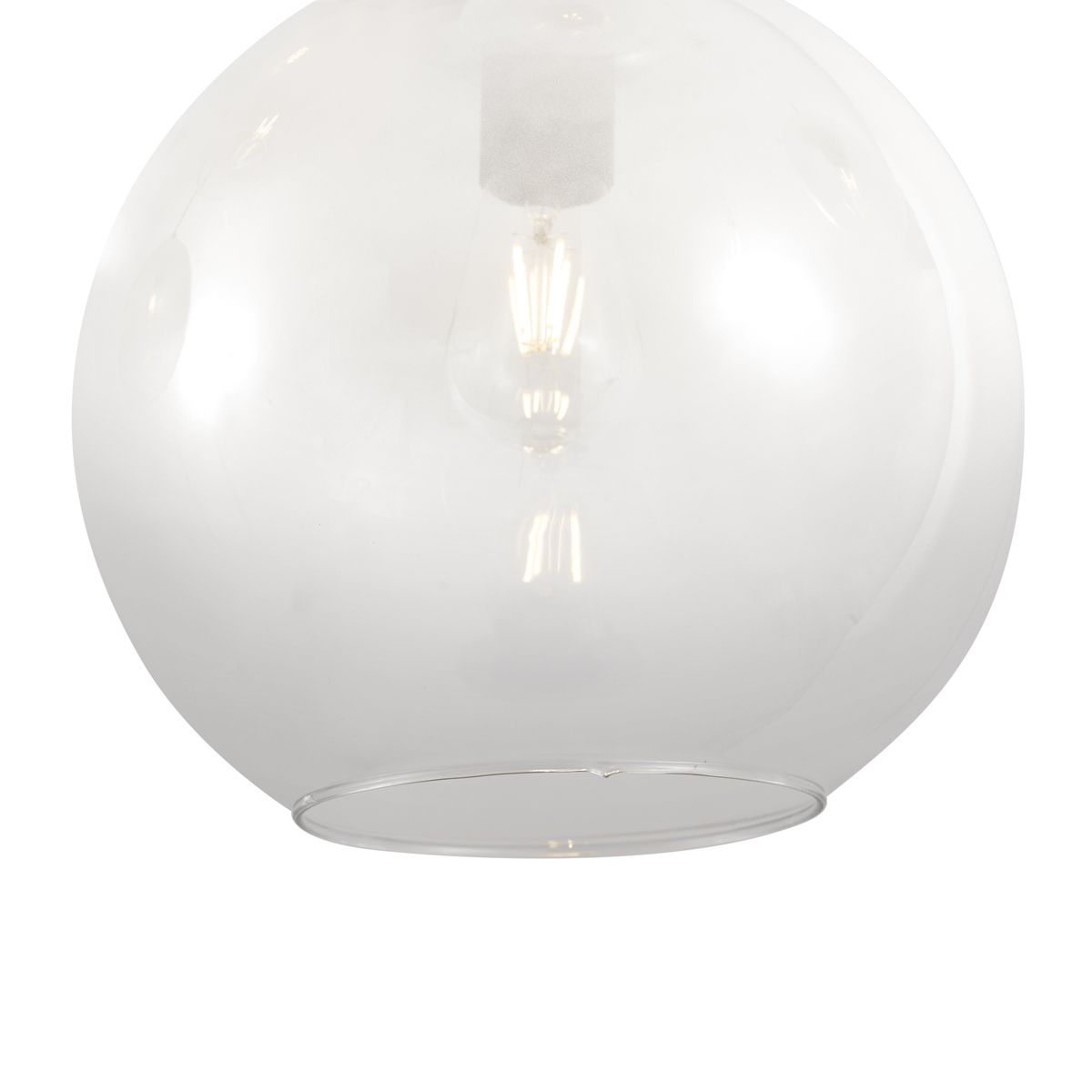Hotel Chique hanglamp messing met wit glas rond 7-lichts - Misty