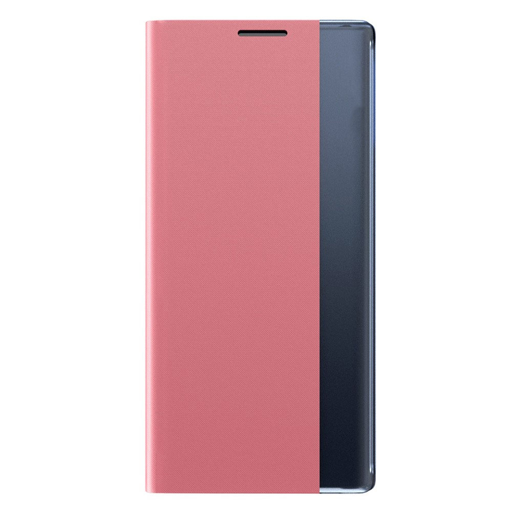 Samsung Galaxy S23 Ultra 5G Stoff Tasche Smart View Flip Cover - Pink