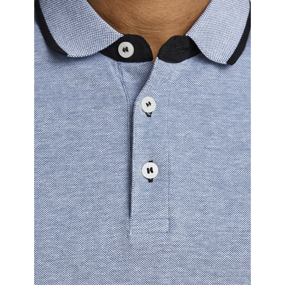 JACK & JONES<br>Camisa polo de manga curta em malha piqué