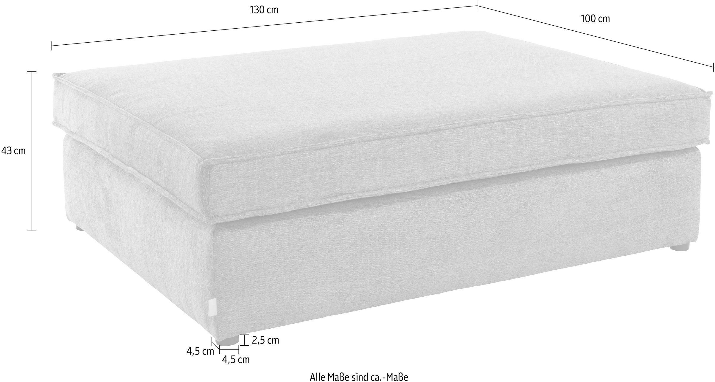 GOODproduct Polsterhocker »Enid« einzeln stellbar oder als Teil eines Modulsofas, fester Sitzkomfort