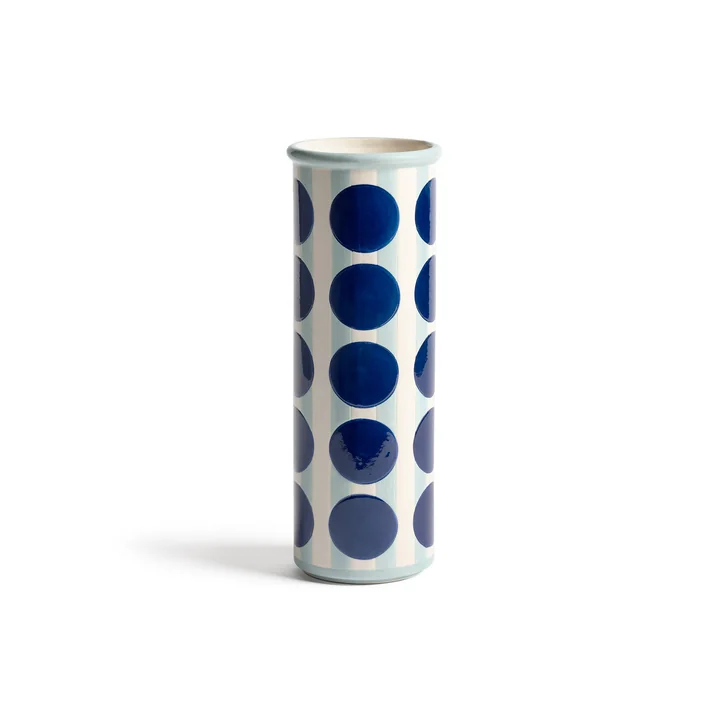 &klevering - Patch Vase, Punkt, Ø 11 x 30,5 cm, dunkelblau