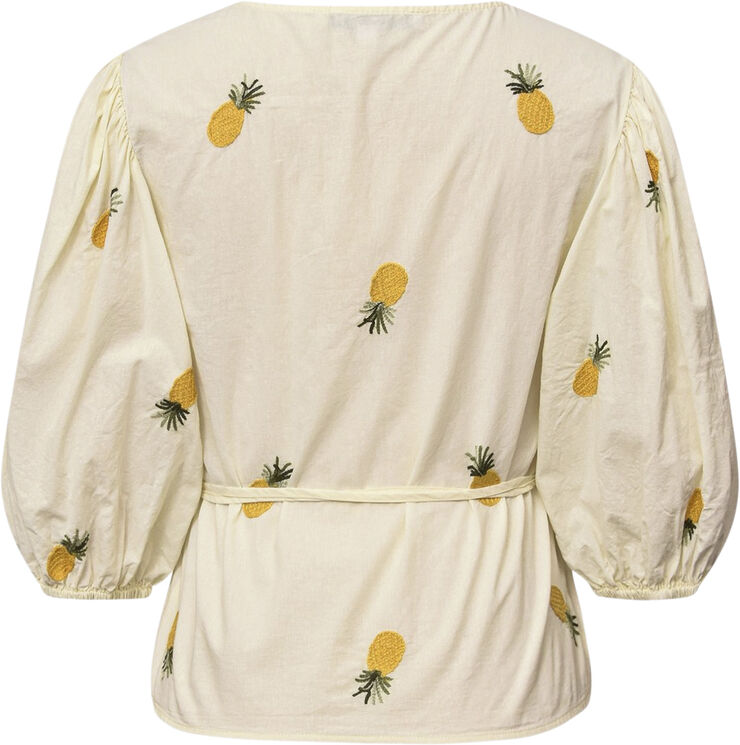 A-VIEW Rebekka fruit blouse Sand/yellow