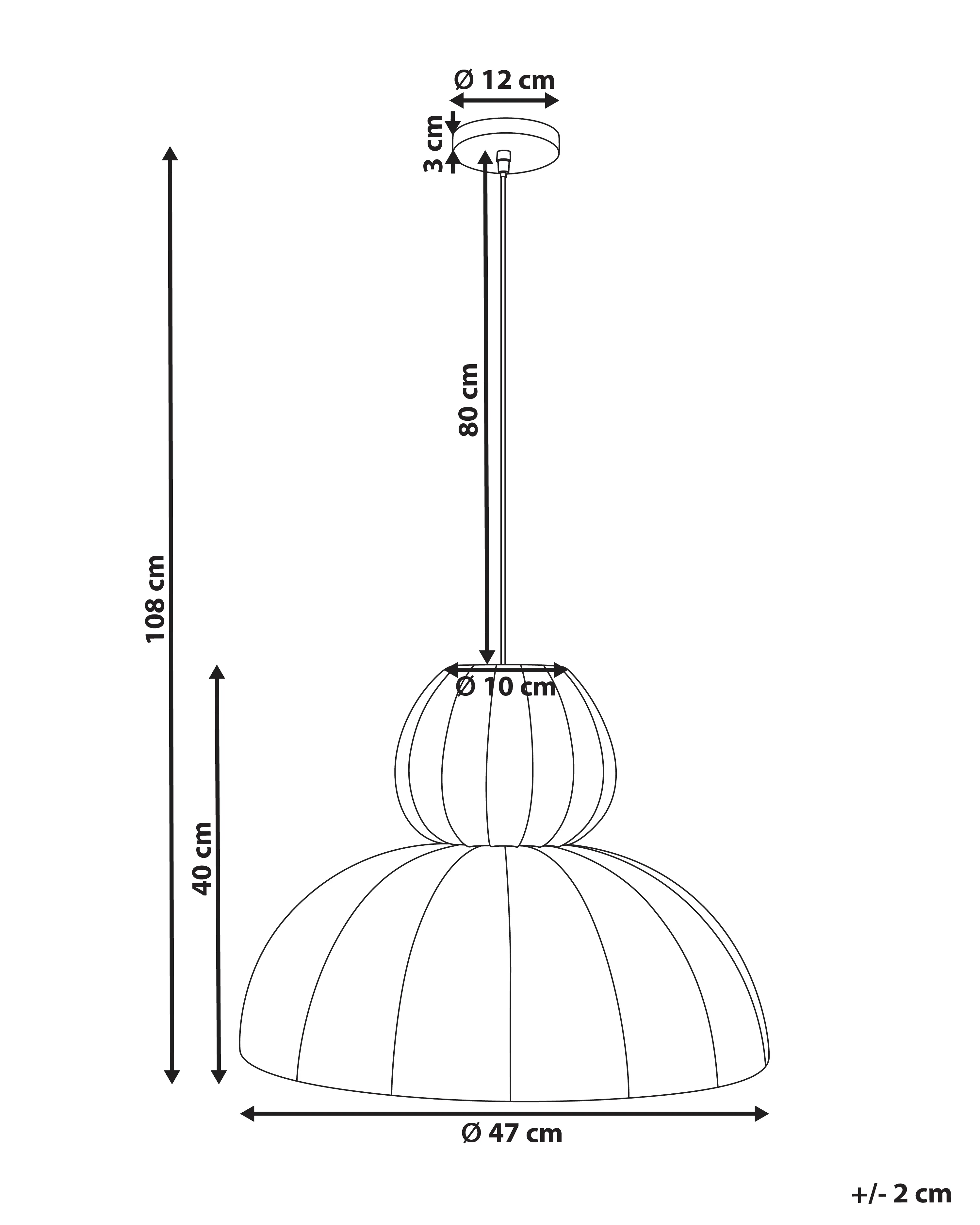 Hanglamp GOELETTE Kunstzijde Wit