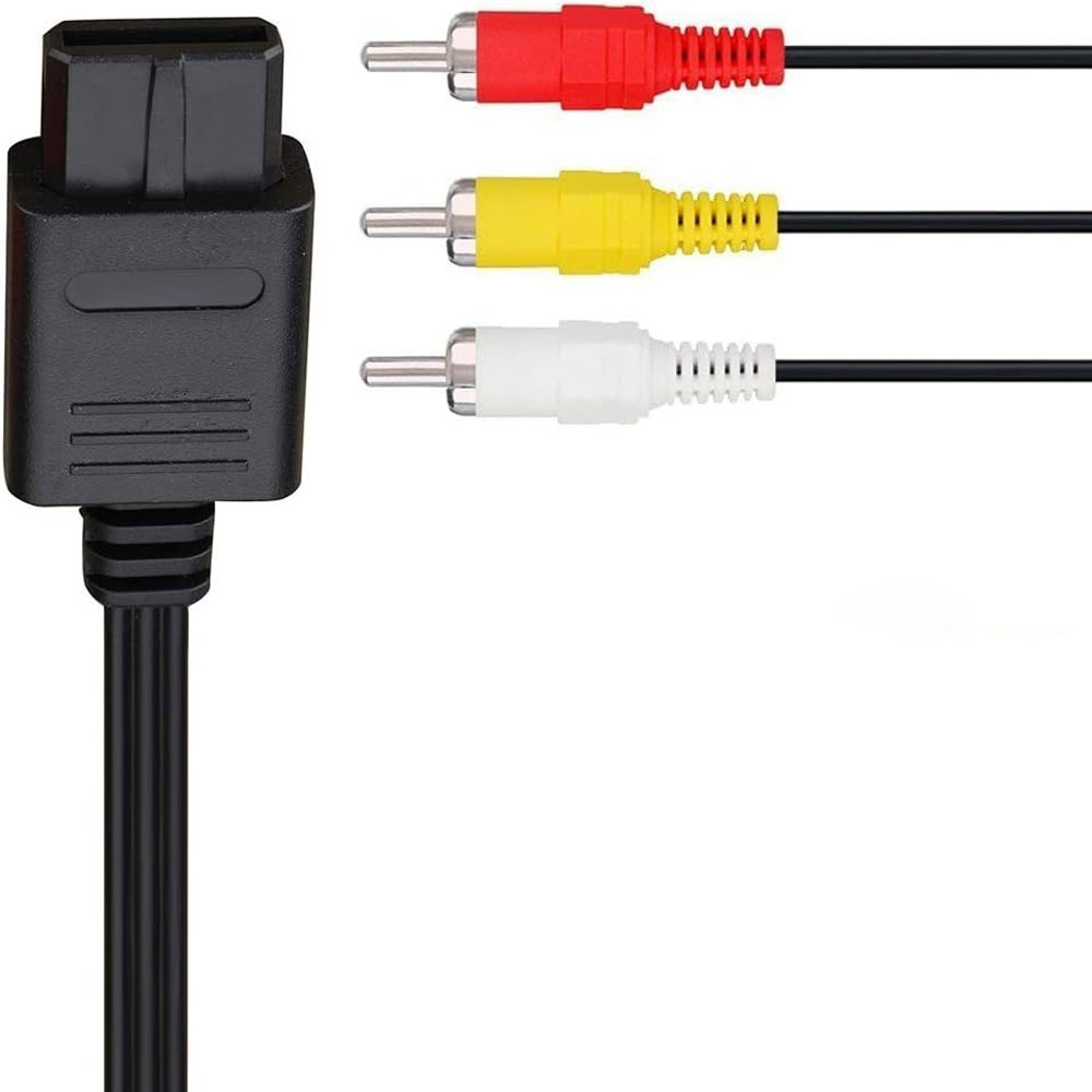 Super Nintendo SNES / GC / N64 Cinch AV Audio Video 3-RCA Kabel (1.8 Meter)