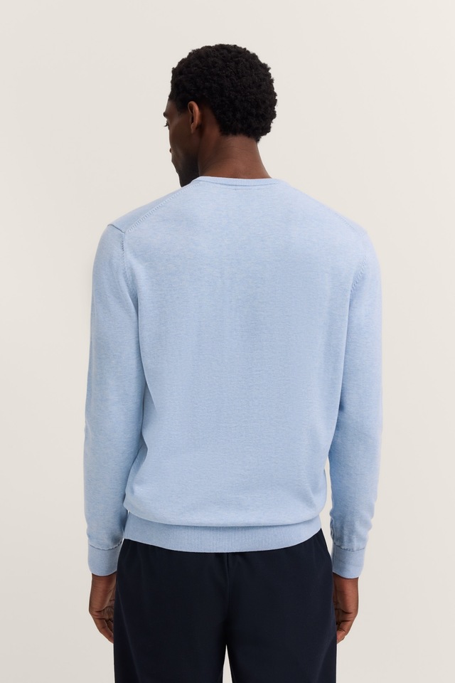 bugatti V-Ausschnitt-Pullover »Basic Essential«, aus reine Baumwolle