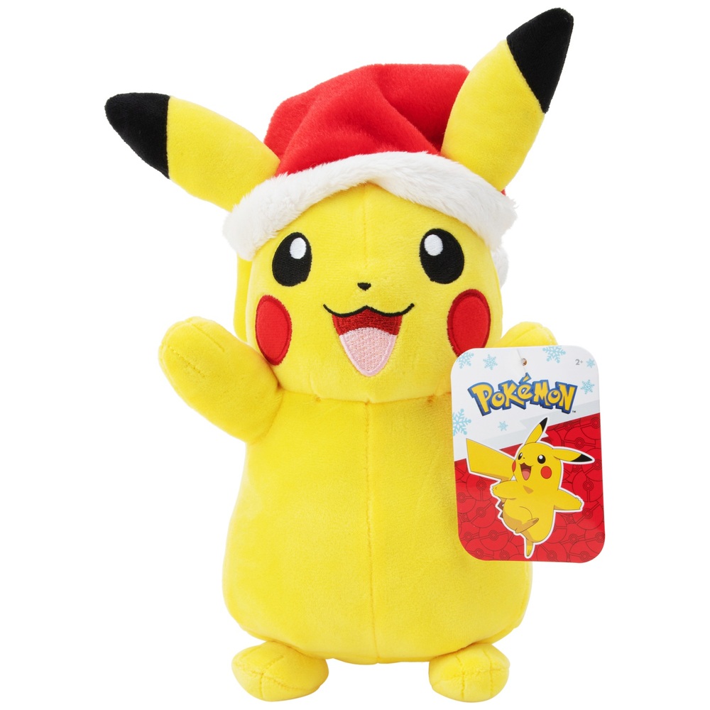 Pokémon Pikachu 20 cm Plüschtier mit Weihnachtsmütze
