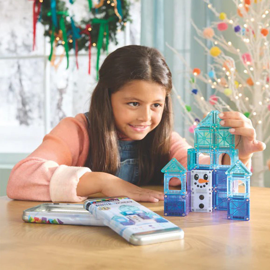 magna-tiles magnetische tegels micromags travel set winter wonder 26st