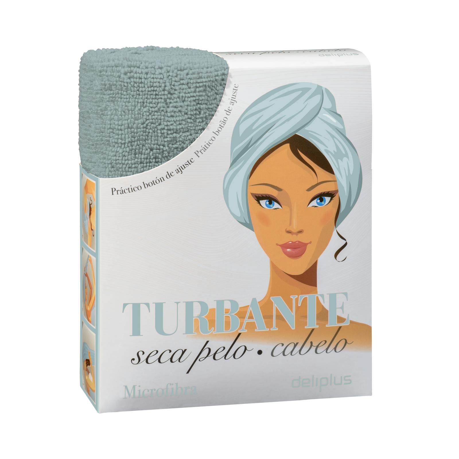 Serviette turban sèche-cheveux en microfibre Deliplus