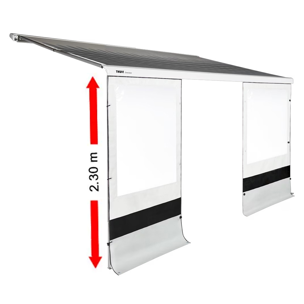 Façade de store Thule Rain Blocker G2 Hauteur 2m30