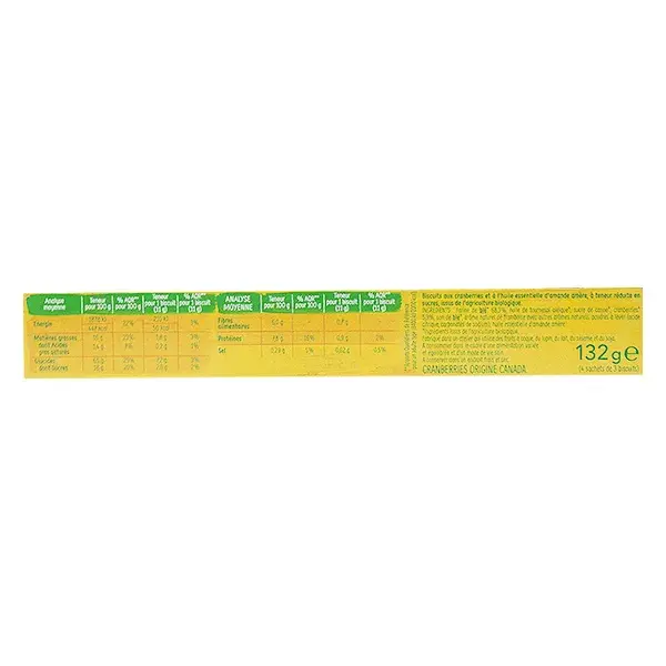 Gerblé Bio Cranberry Saveur Amande 132g
