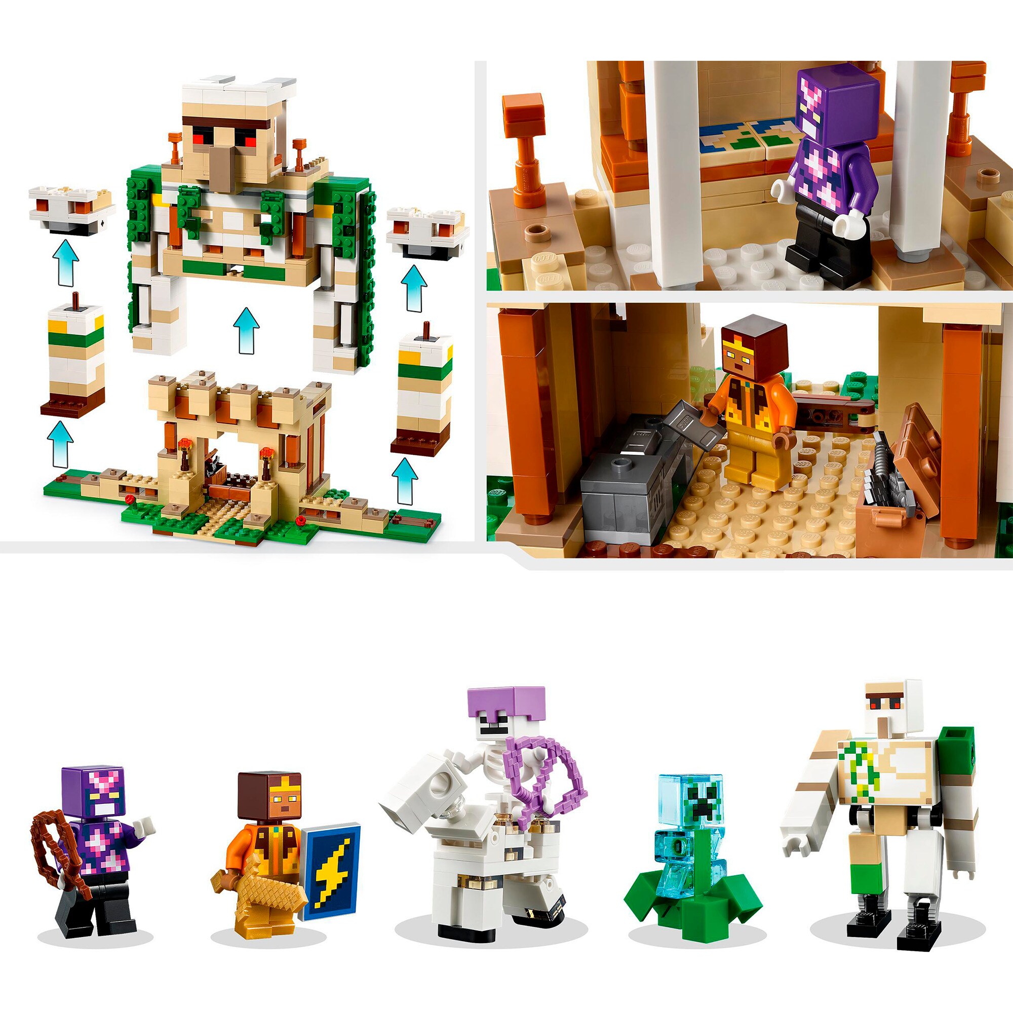 LEGO Konstruktionsspielzeug Minecraft Die Eisengolem-Festung