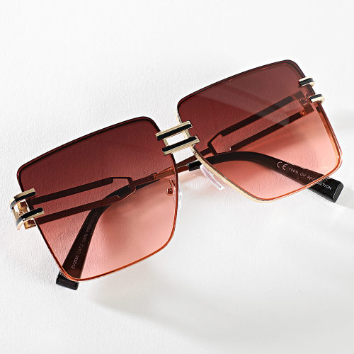 Lunettes De Soleil Rose Dégradé Doré