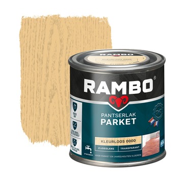 Rambo Pantserlak parket zijdeglans transparant kleurloos 250 ml
