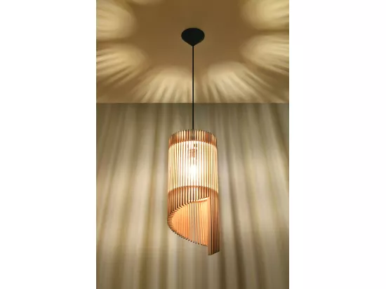 Sollux ALEXIA Lampe à Suspension Wire Frame Bois Naturel E27