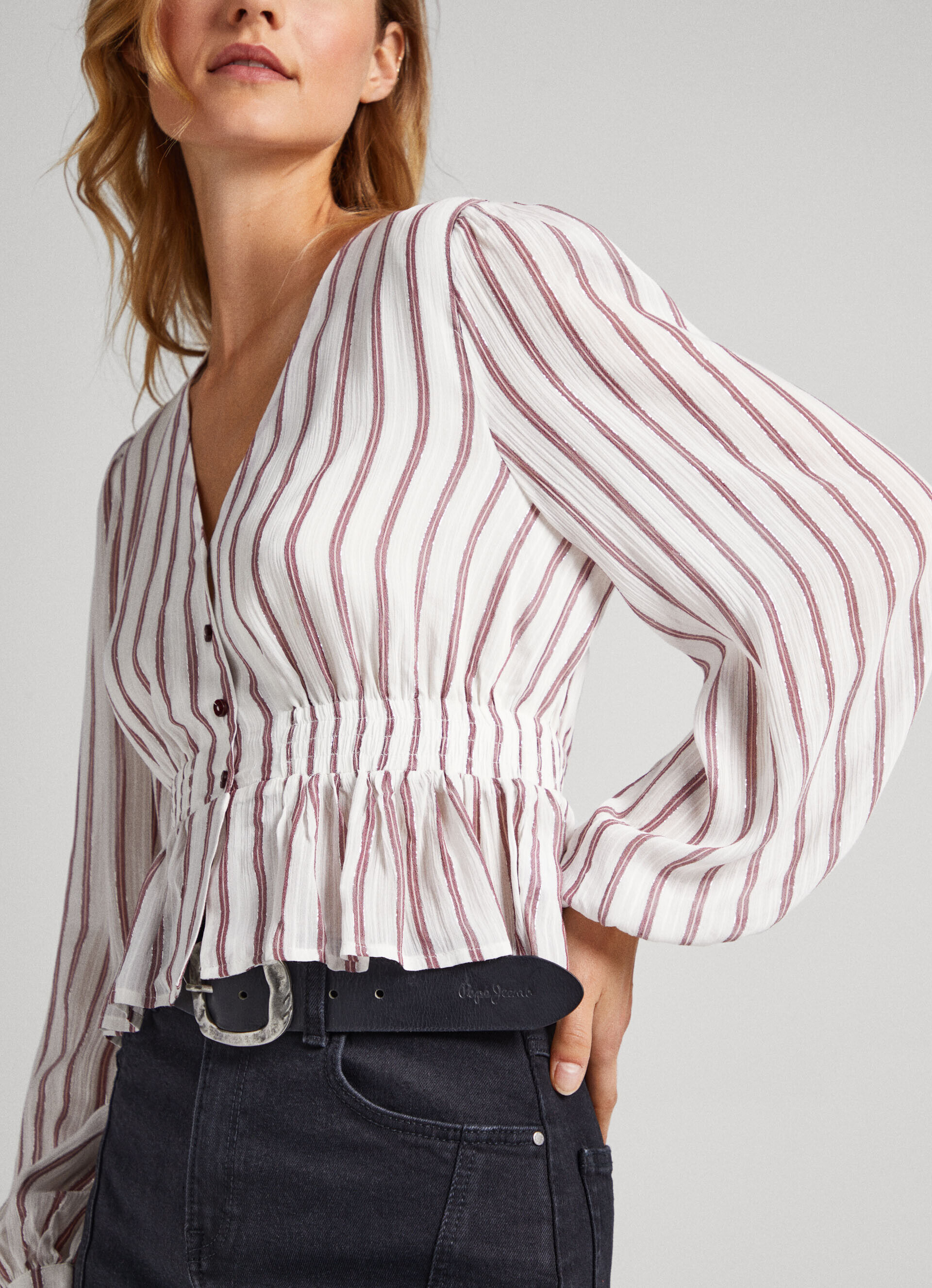 Blusa listrada - multicolorida