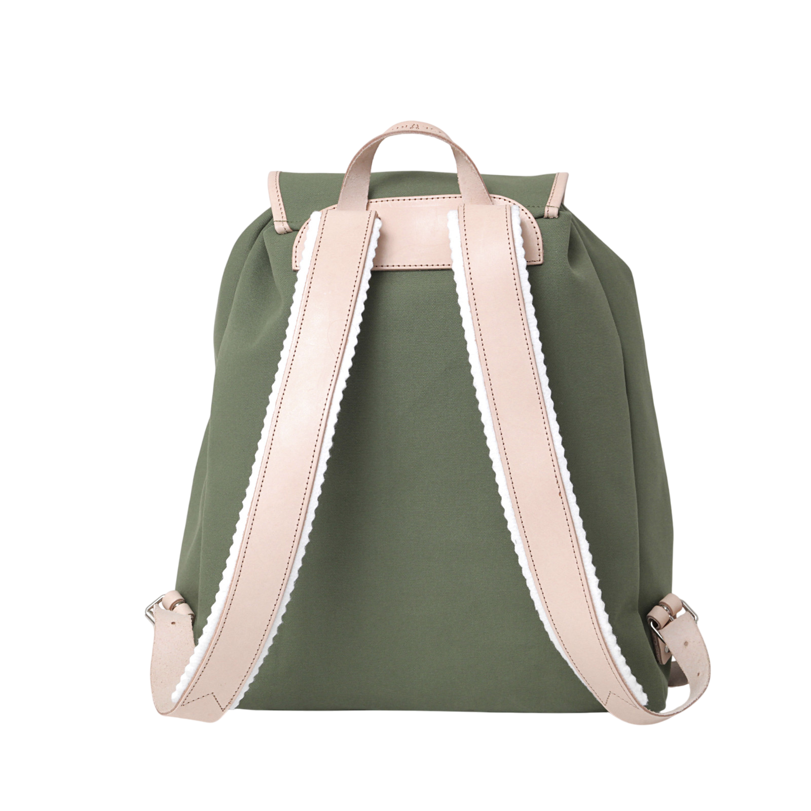Rucksack Georg Oliv, Leder Natur