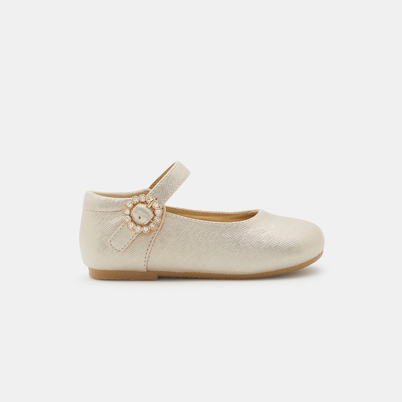 Ballerines chic à bride blanches bébé fille