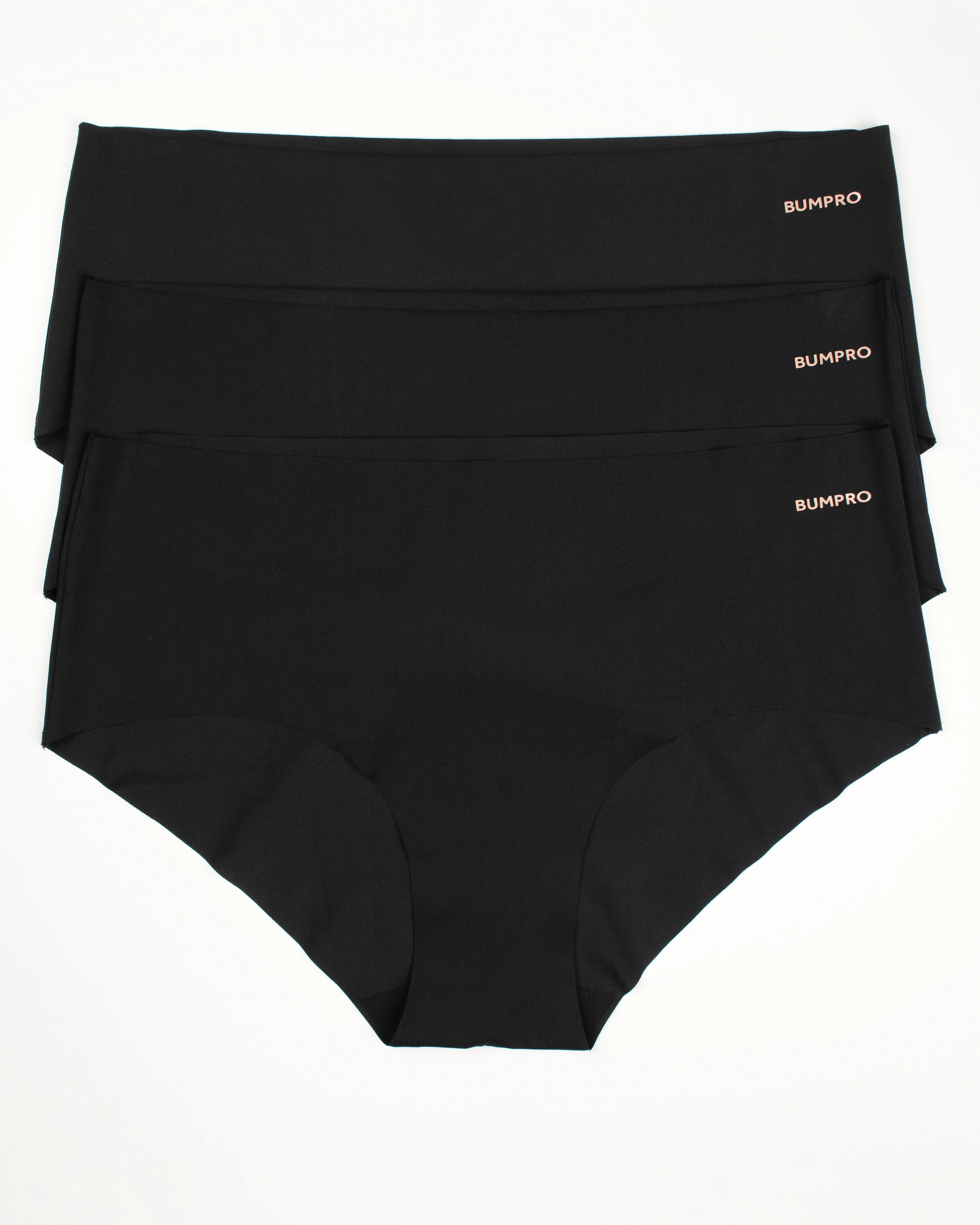 Bumpro 3-pack No Show Hipster Black