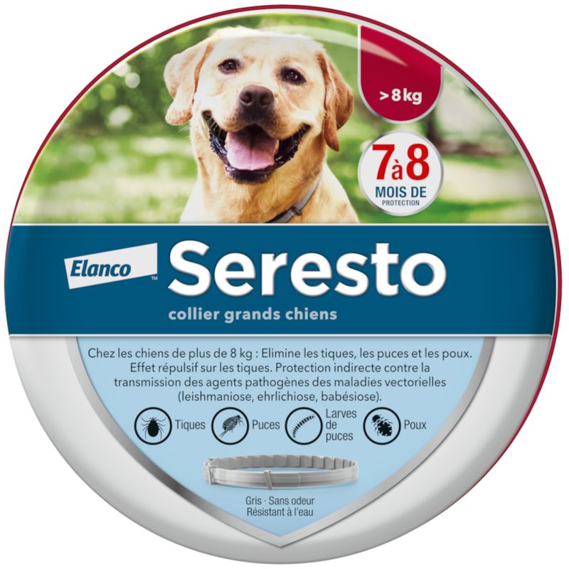 Collier antiparasitaire Seresto pour chien