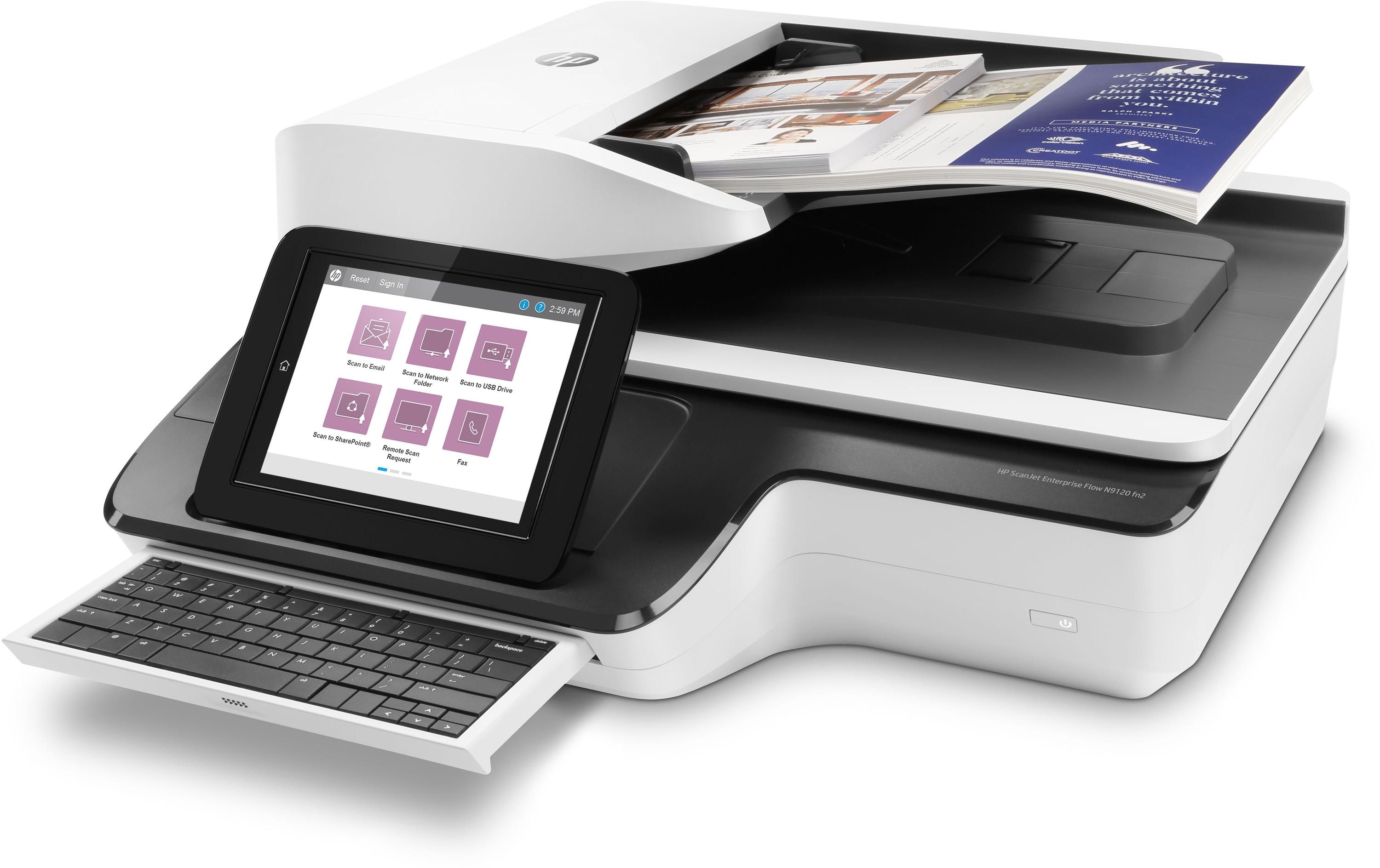 Dokumentenscanner ScanJet Enterprise Flow N9120 fn2<br>Dokumentenscanner für Unternehmen mit Scanvolumen bis zu 10'000 Seiten pro Tag
