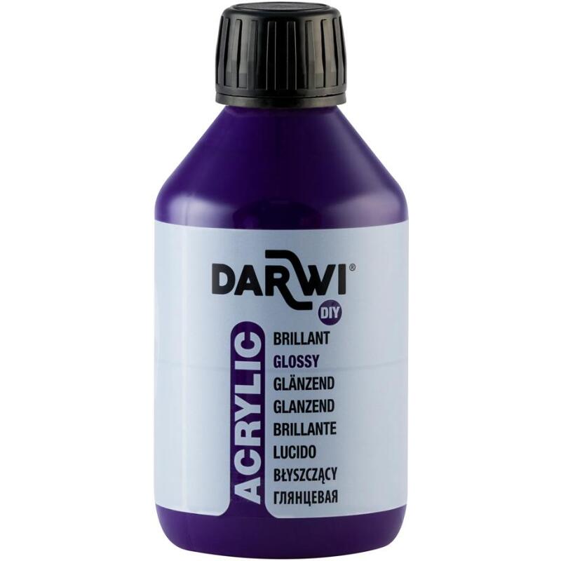 Darwi Flacon de 250 ml de Peinture Acrylique Universelle Brillante - Violet