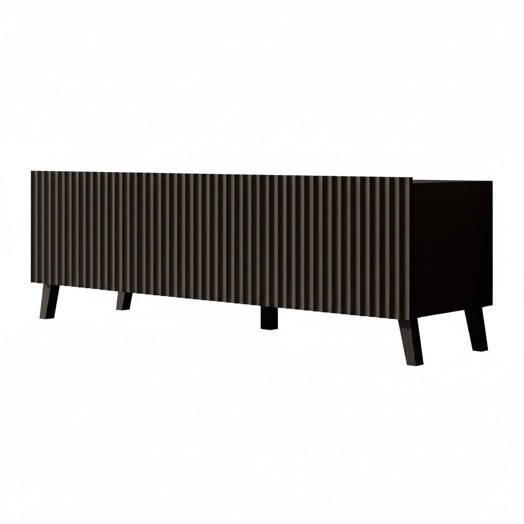 Pepinos 2 - TV-Meubel - Mat zwart - 150x42x44 cm