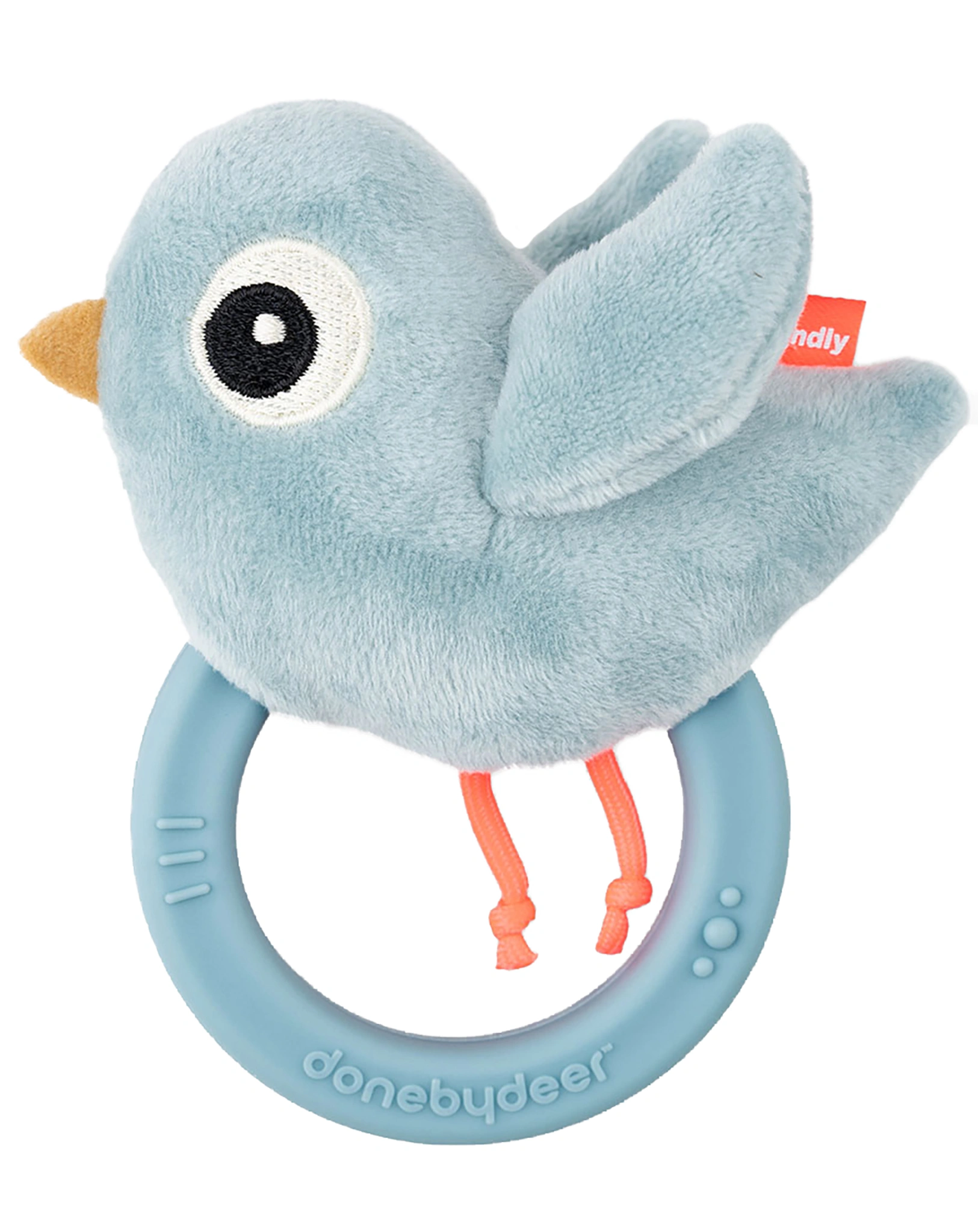 Rassel BIRDEE mit Beißring in blau