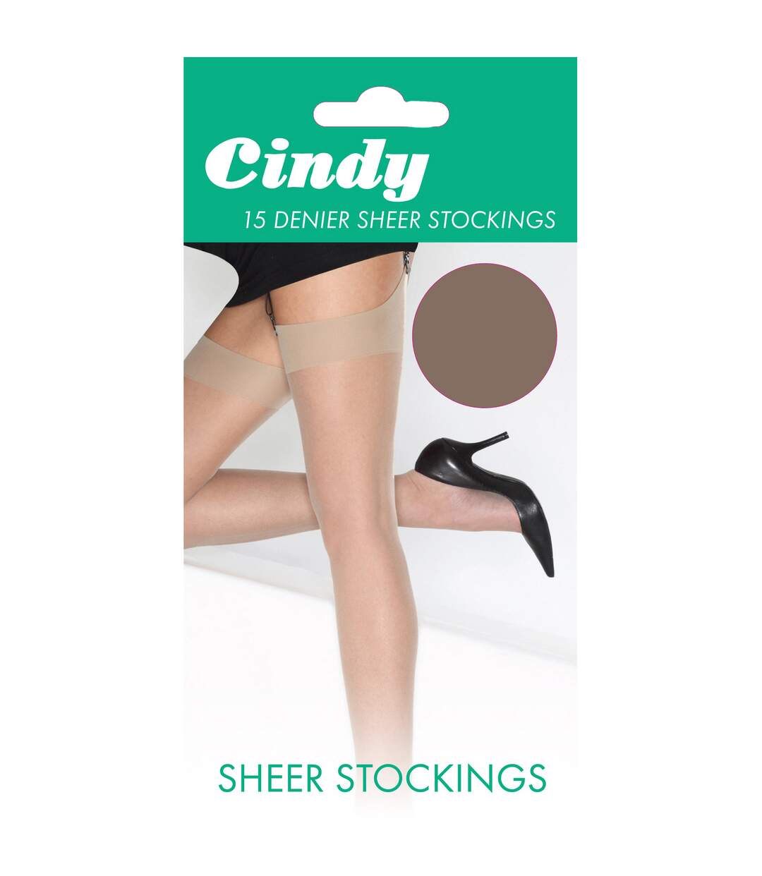 Cindy - Bas pour porte-jarretelles 15 deniers (1 paire) - Femme (Noir opaque) - UTLW110