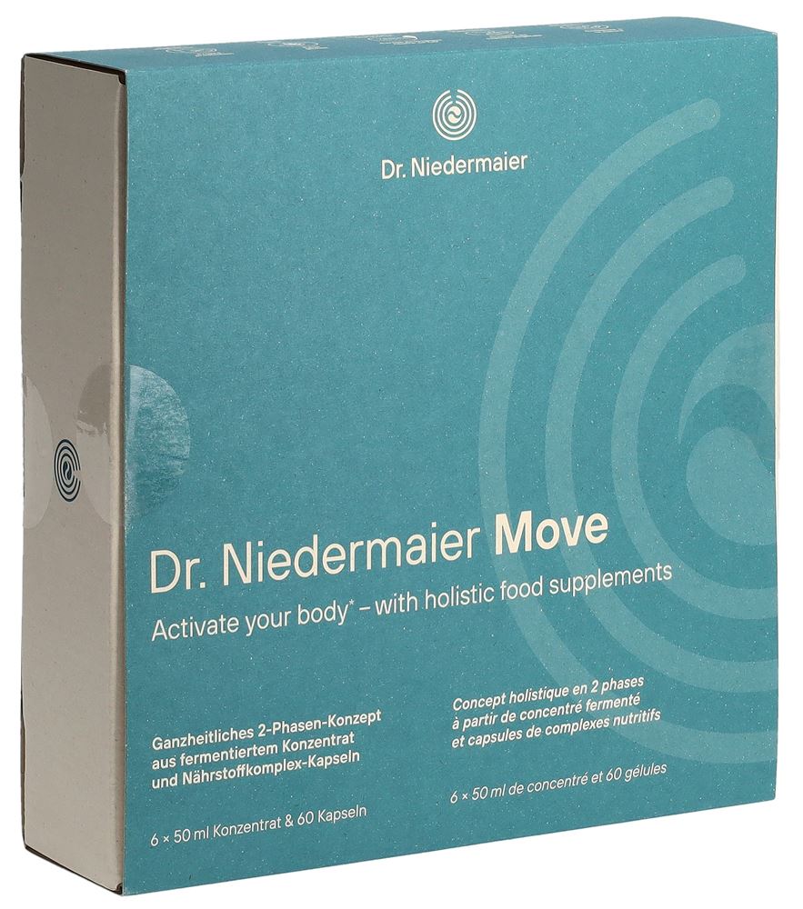 Dr. Niedermaier Set Move<br>1 Stück, 60 Kapseln und 6 x 50ml Flaschen
