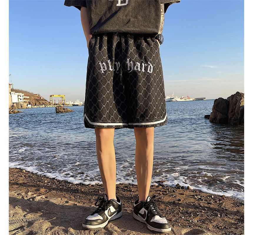 Ffodia - Losse denim shorts met letters